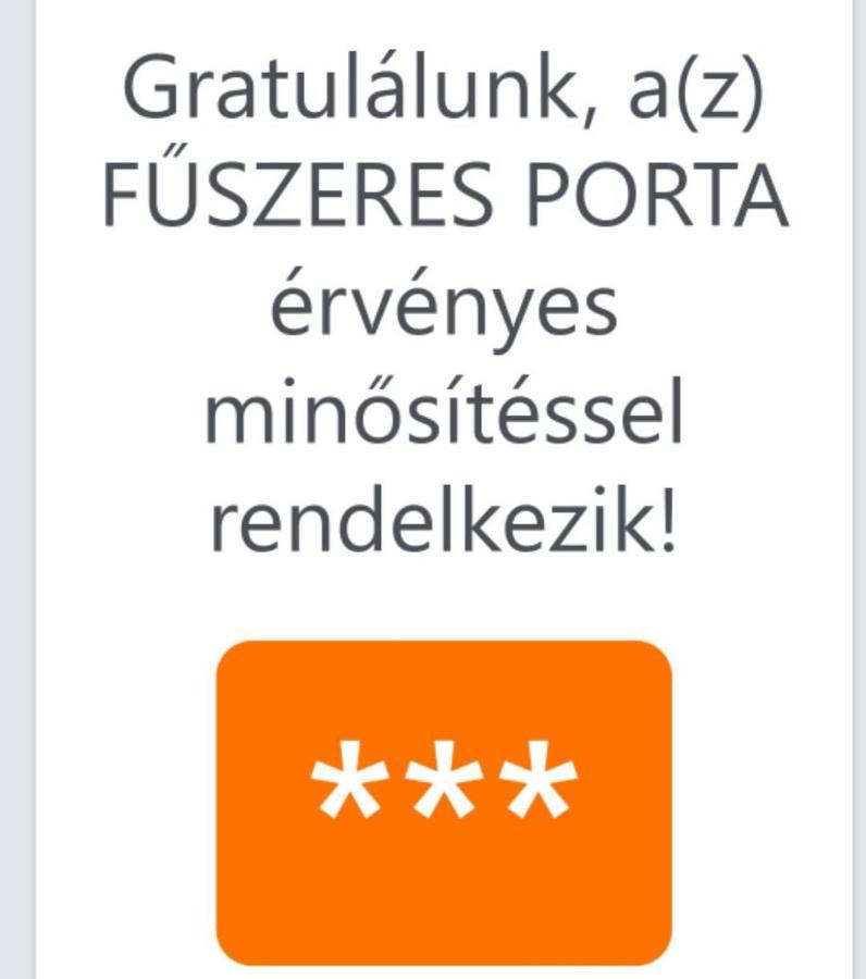 Вилла Fuszeres Porta Mihalyfa Экстерьер фото